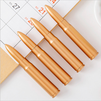 旁洛圆珠笔新款创意复古圆珠笔仿真武器圆珠笔蓝色原子笔子弹造型