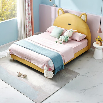 全友家居青少年床创意15米科技布单床简约现代青少年房家具105272布床