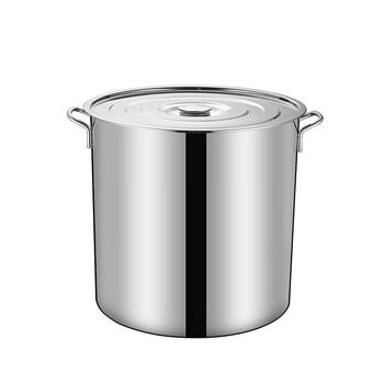 汤桶商用不锈钢桶带盖不锈钢汤桶加厚汤锅大容量储水桶圆桶直径25高度