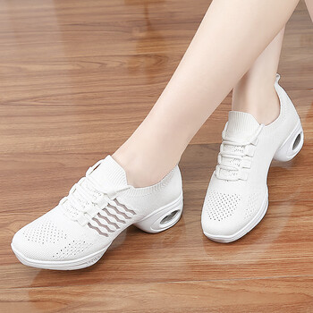 克卜勒(kebule)夏天新款网面软底广场舞鞋女韩版透气网眼现代舞鞋气垫