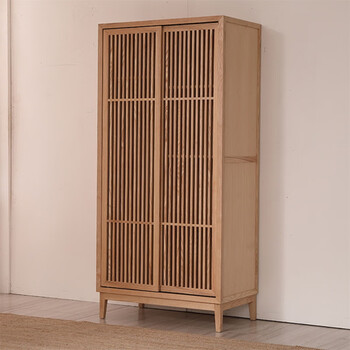 瑞贤欧新中式衣柜现代中式移门禅意实木衣柜推拉门储物柜卧室家具定制