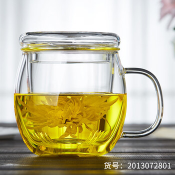 高温茶水分离带盖家用办公过滤透明喝水花茶泡茶杯子茗韵400ml加厚款