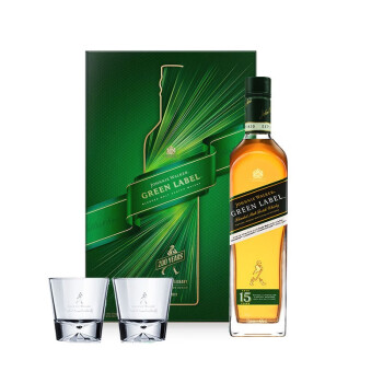 尊尼获加洋酒 尊尼获加 Johnnie Walker 洋酒绿方绿牌礼盒装15年苏格兰威士忌750ml 洋酒礼盒 行情报价价格评测 京东