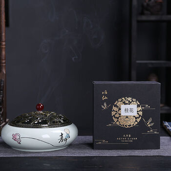 盘香炉沉香创意檀香炉熏香器摆件 静心小僧【大号】 40盘桂花燃8小时