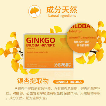 德国原装进口金纳多提取物ginkgo增强老人记忆100片 1盒(德国原装)