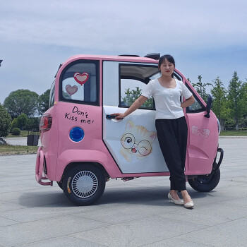 全封閉電動三輪車皮卡家用小型帶棚女性老人接孩子山區成人電瓶車