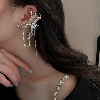 新思力 万圣节精灵耳夹蝴蝶结耳骨夹精灵耳饰女无耳洞耳夹轻奢小众