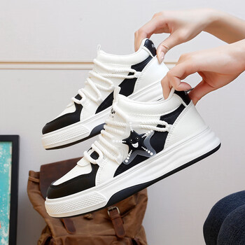 semalam新款网红面包鞋幸运星小众百塔休闲鞋女生板鞋女鞋小白鞋白粉