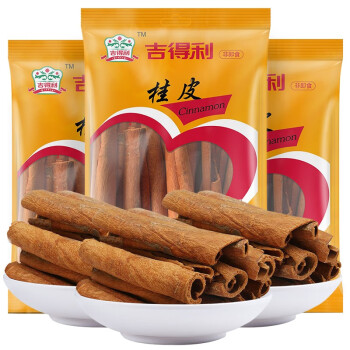 吉得利 桂皮50g*3袋 香辛料 肉桂 炖肉香料卤料 火锅底料配料厨房调味料干货 密封条包装