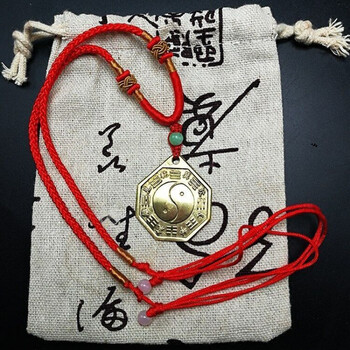 镜项链凸镜太极镜大号小号挂坠吊坠挂件男女款随身携带纯铜八卦镜吊坠