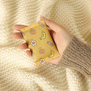 自发热暖手蛋暖宝宝贴冬季暖手学生手握式迷你暖手宝替换发热内芯黄色