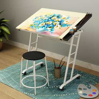 邦兴辉 可升降书画绘画桌画案美术制图绘图桌美式书桌油画工作台桌子
