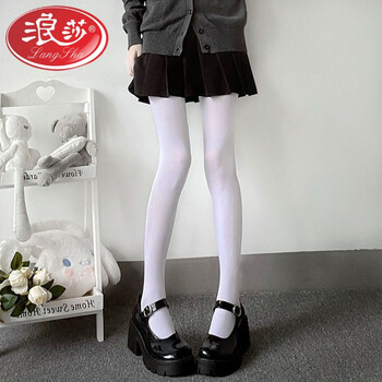 浪莎丝袜女超自然 高个子加大白色女装连裤袜子190超长打底春秋款