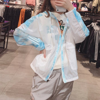 阿迪达斯 （adidas）女装2025夏季新款遮阳防晒服舒适跑步训练健身透气休闲运动外套 HI6828  M