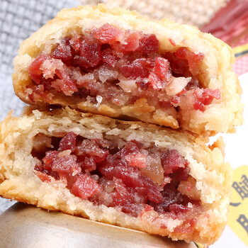 虹山如愿面粉厂云腿月饼10枚云南宣威特产火腿月饼酥皮饼中秋滇式月饼