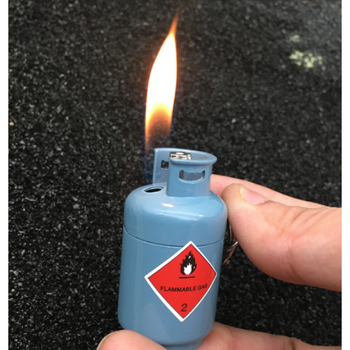打火机充气明火迷你个性时尚新奇特模型挂件地摊送男友礼物蓝色煤气灶