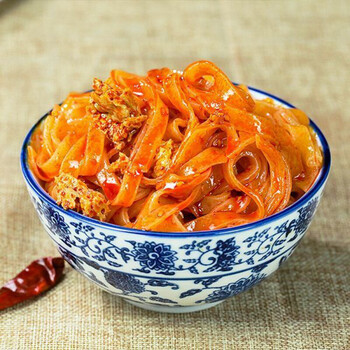 陕西特产岐山擀面皮凉皮真空袋装西安特产小吃方便美食 擀面皮3袋装