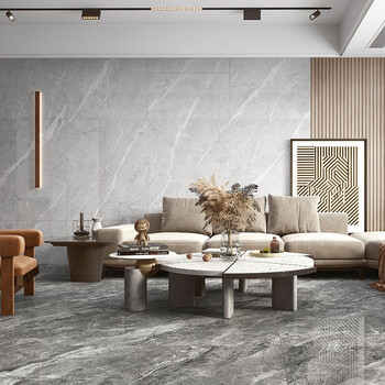 东鹏瓷砖尼罗灰900x1800岩板背景墙瓷砖别墅客厅电视墙电视背景墙砖