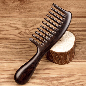 天然木梳宽齿梳子头皮按摩女士专用经络大齿梳子大号家用卷发 宽齿梳