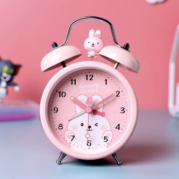 兔子小闹钟起床神器女孩专用学生用可爱卧室卡通自律儿童新款2022小