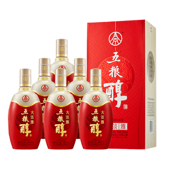 五粮液五粮醇 50度浓香型白酒 大淡雅 500ml*6瓶整箱装