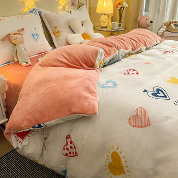 被套单件棉被套被套单件单人被罩冬天牛奶法被套单件150x200冬季珊瑚