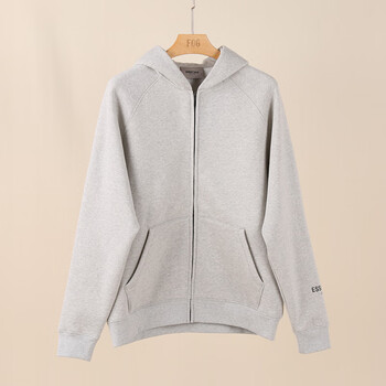 essentials潮牌感拉链连帽外套加绒情侣开衫卫 燕麦灰 s>沪韵>卫衣>