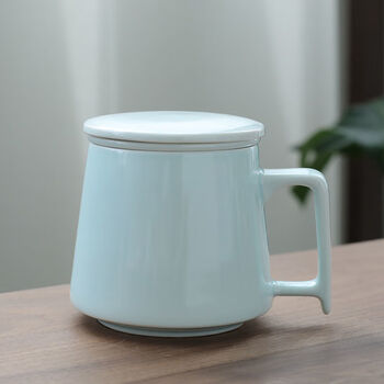 带茶漏的茶杯茶杯陶瓷杯子带盖过滤个人马克杯办公茶水分离情侣水杯子