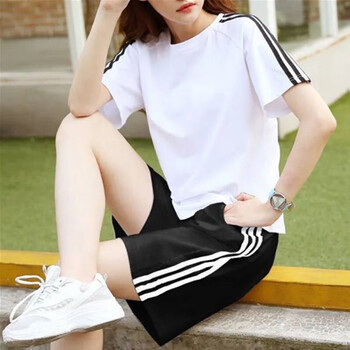 中考体育专用运动服女生套装初三中招体考跑步跳绳考试衣服装班服 白
