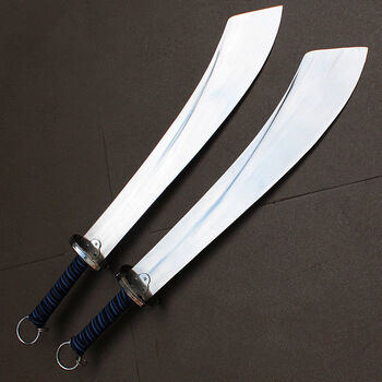 训练刀盾牌刀对练刀双刀器械刀表演刀训练双刀套路刀武术未开刃 两把