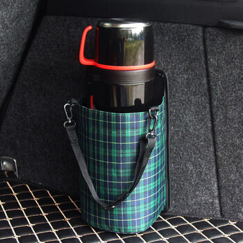 宗迁聪载放暖壶固定座车用大水壶支架悬挂收纳袋汽车货车内热水壶架子