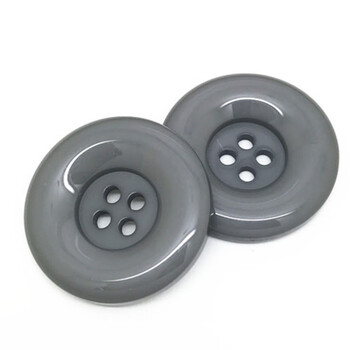 四眼黑色纽扣西装毛衣毛呢大衣扣女风衣钮扣圆形彩色扣子灰色18mm10粒