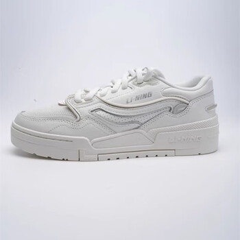 李宁板鞋男鞋春季新款001btcpremium运动低帮休闲鞋刚3香槟白39