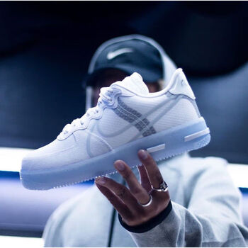 linikerb莆田af1骨白冰蓝空军一号3m反光夜光底情侣学