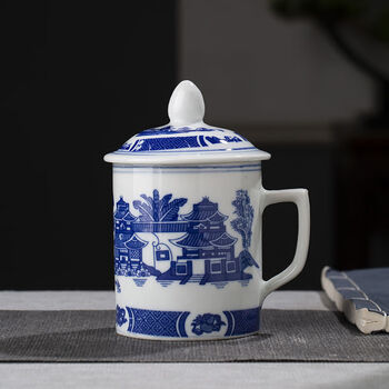 好物春尚新老干部茶杯杯子办公杯家用陶瓷杯景德镇老式复古中式怀旧