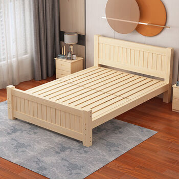 5米房床经济家用单人床1米 方腿款实木床 1500mm*2000mm框架结构