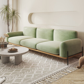 帕卡图全包沙发套罩半包保护罩弹力防猫抓四季通用沙发笠 牛油果绿 大