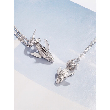 鲸鱼项链女款【配40 5厘米银链】