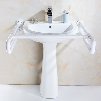 谷梓帆公共厕所残疾人洗手盆 扶手无障碍卫生间洗脸盆立柱盆老人面