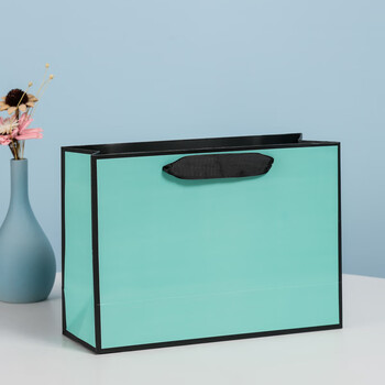 礼品袋服装袋化妆品袋子购物袋礼物袋手提袋首饰包装袋 蒂芙尼蓝黑框