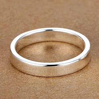 99足银男士戒指女情侣对戒素圈单身食指小指尾戒潮七夕情人节礼物 22