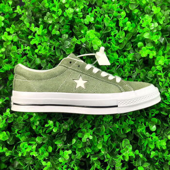 小红书同款onestar木村一颗心翻毛皮低帮板鞋硫化休闲男女板鞋军绿色