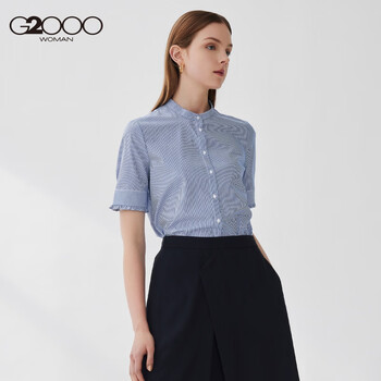g2000g2000女装2022年花边袖口设计时尚休闲衬衣小立领上衣21721651