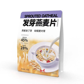 燕谷坊发芽燕麦片天然麦片营养早餐代餐即食包装袋装750g