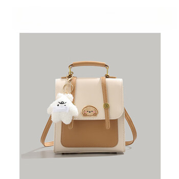 佰森奇女士双肩包ur卡通小熊双肩包女2024款时尚百搭通勤背包高级感学