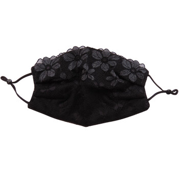 新品网红口罩夏季防晒口罩女黑色蕾丝女神时尚可水洗单层款透气网红