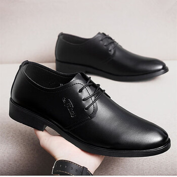 kutdoty猎人红蚂蚁皮鞋男新款时尚潮流大码休闲男鞋商务正装男鞋 黑色