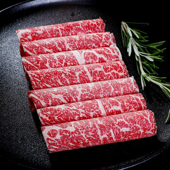 牛家纪澳洲和牛原切m9肥牛卷 原切雪花牛肉 新鲜厚切火锅烧烤食材
