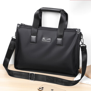 酷奇袋鼠男士帆布包手提包横款牛津布包防水年轻公文包休闲手拎包a4