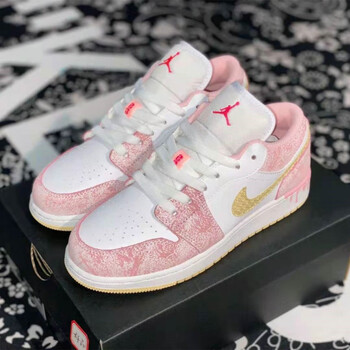 粉紫鸳鸯  男鞋女鞋学生鞋休闲情侣板鞋潮流烟 aj1粉冰淇淋 36